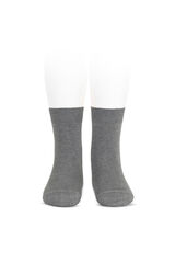 Condor Meias curtas básicas de ponto liso cinzento