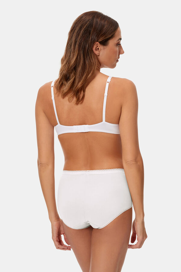 Playtex Pack of 2 high-rise stretch cotton panties with lace white