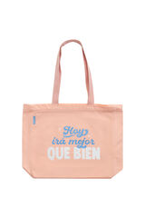 Womensecret Fabric tote bag - Hoy irá mejor que bien (Today will be better than good) mit Print