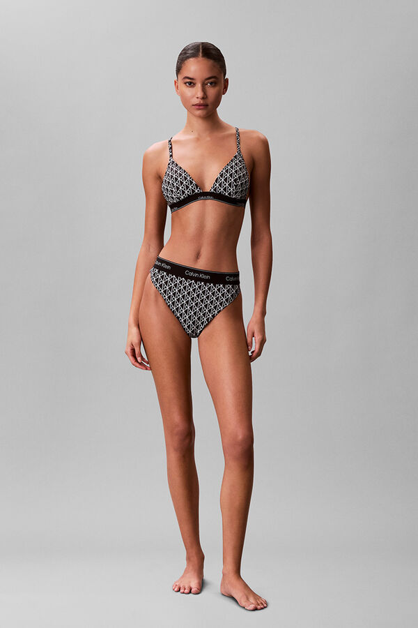 Calvin Klein Top de bikini triangular estampado estampado