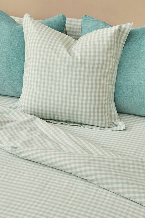 Textura Bettbezug mit Vichy- Hülle Blau