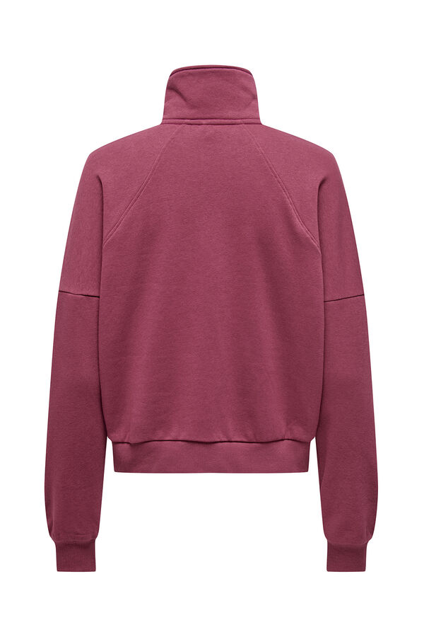 Only Play Kurzes Sweatshirt mit Rollkragen Rosa