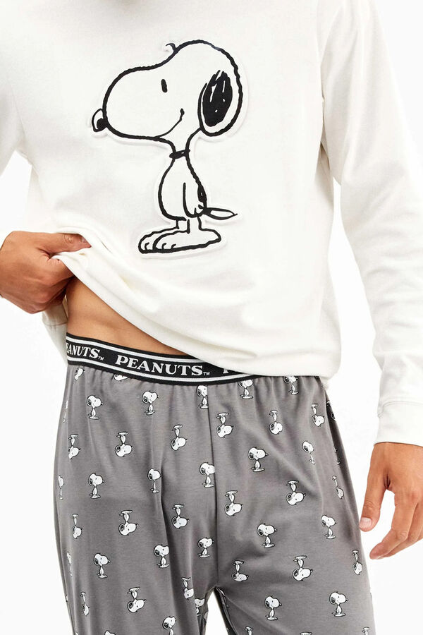 Gisela Snoopy mint&aacute;s f&eacute;rfi pizsama szett feh&eacute;r