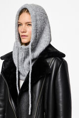 Pieces Balaclava de punto gris