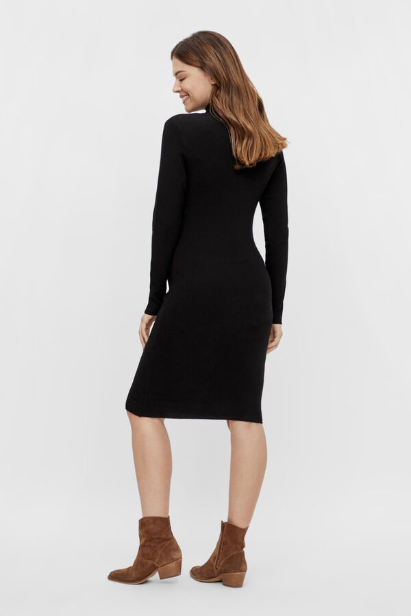 Mamalicious Vestido midi em malha para maternity preto