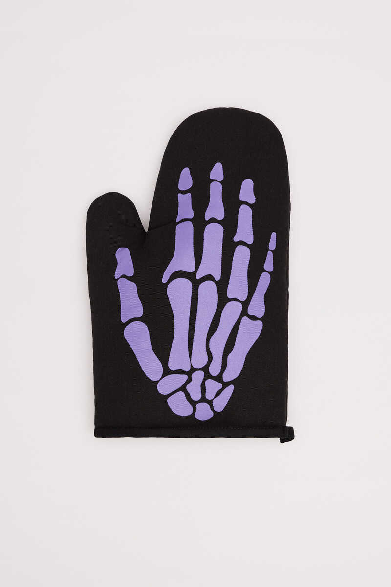 Womensecret Skeleton oven glove black
