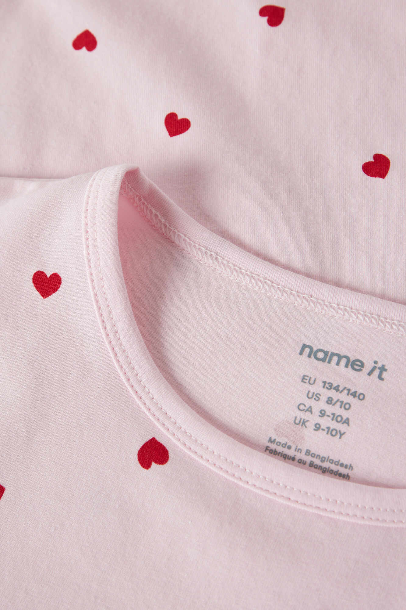 Name It Pijama de corazones rojos