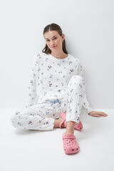 Women'secret White long pyjamas Snoopy beige