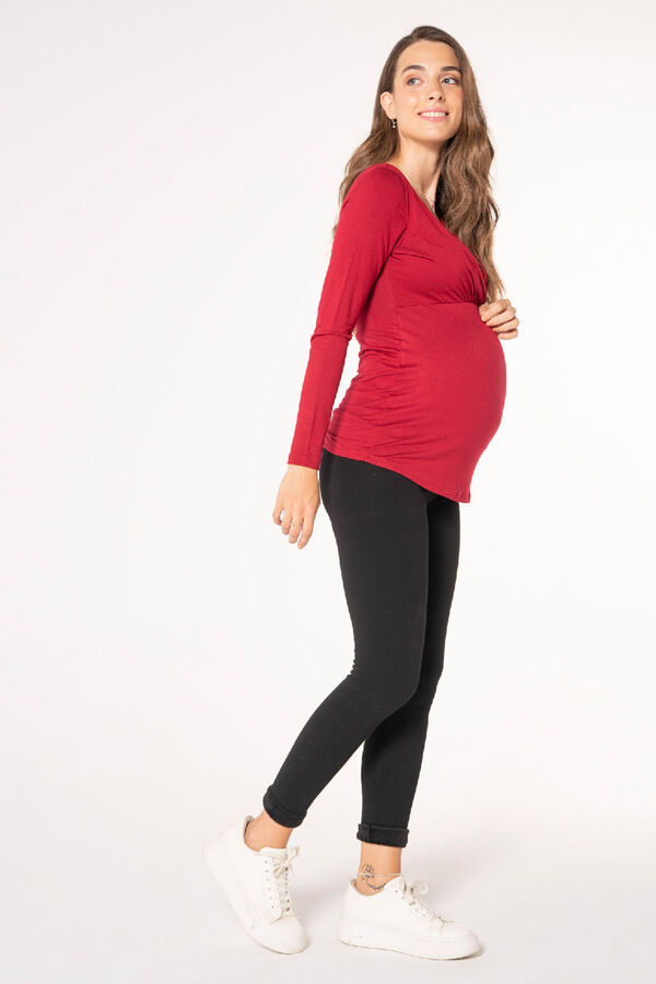 Womensecret Maternity leggings with faux fur lining   Crna