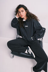 HI&BYE Dark grey cotton fleece hooded sweatshirt grey