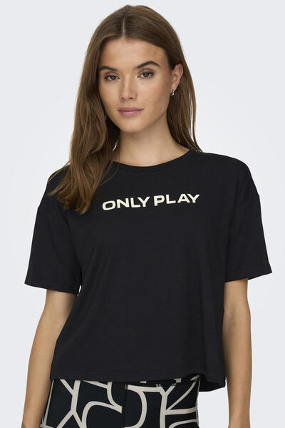 Womensecret Short-sleeved logo T-shirt noir