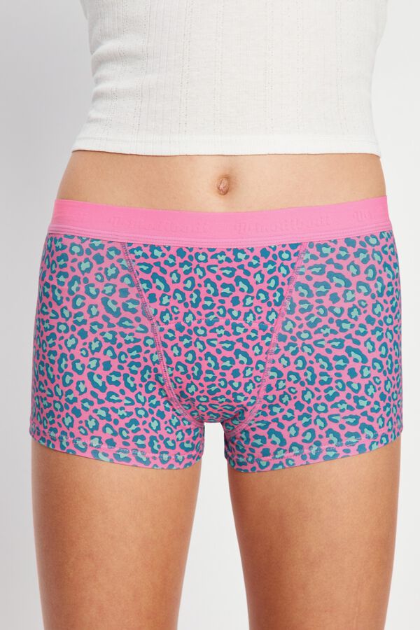 Modibodi Pink organic cotton super flow period panty printed