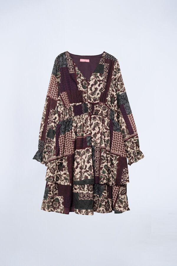 Ohma! Printed maternity dress red