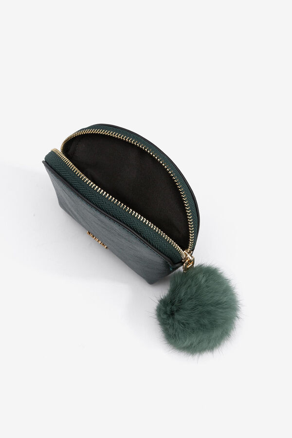 Vilanova Bolso Glitter con Pomp&oacute;n verde