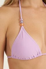 Bohodot Top bikini triangular cortina morado/lila