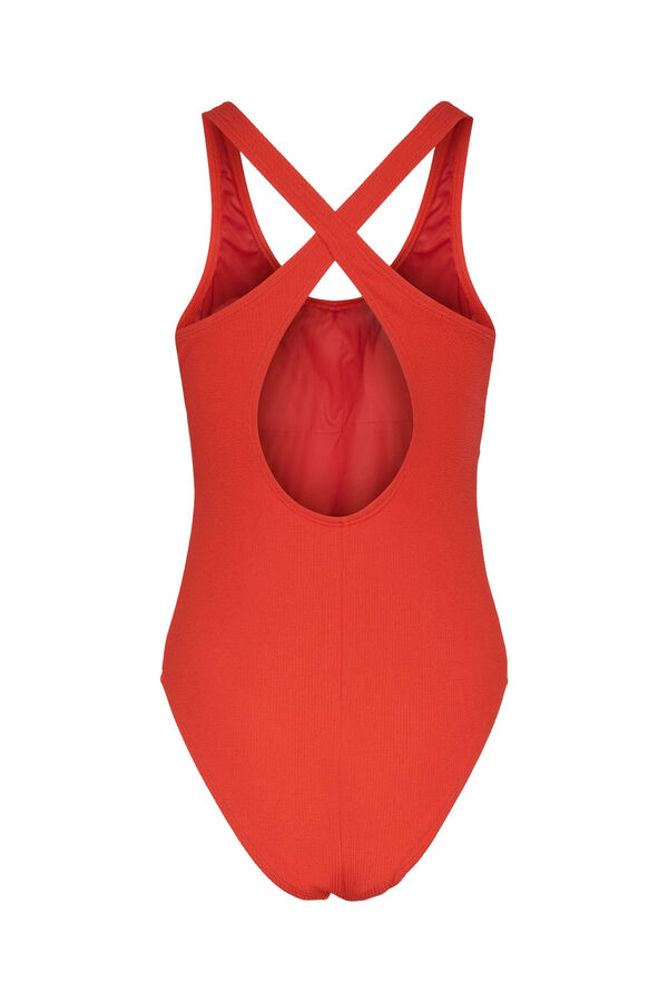 Womensecret Women's one-piece swimsuit with straps. burgundia