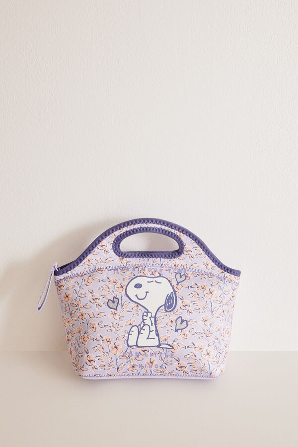 Womensecret Snoopy-mintás lila ételhordó táska rózsaszín