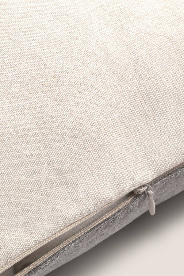 Womensecret Capa travesseiro veludo algodão 30 x 50 cm. cinzento