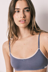 Women'secret Blue cotton top bra blue