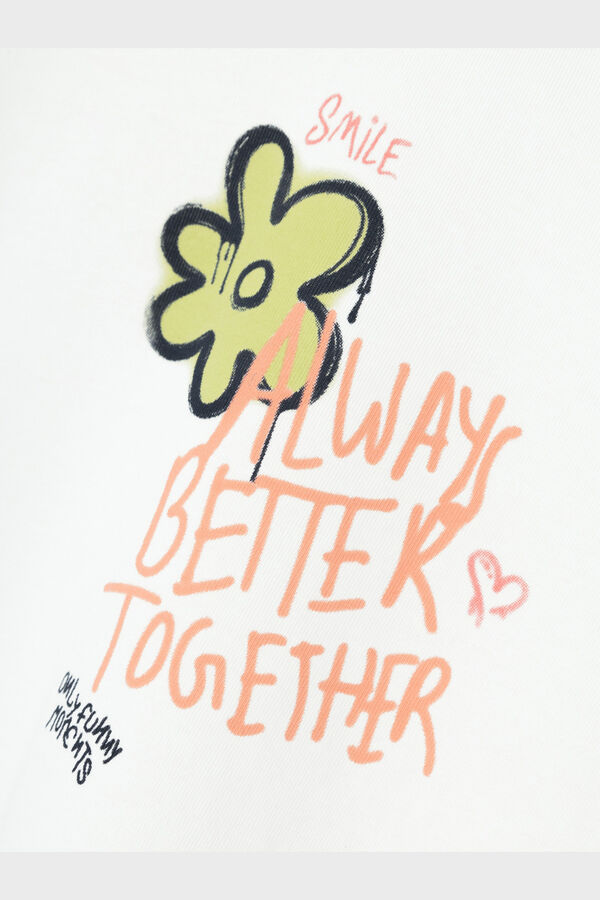 Name it Blumenm&auml;dchen-T-Shirt Wei&szlig;