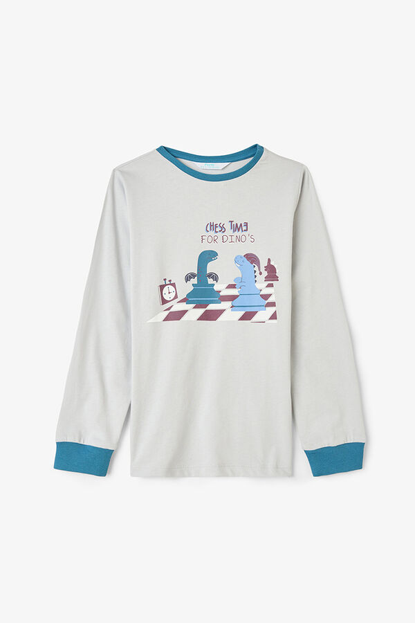 Penti Pack de 2 pijamas largos de dinosaurios Chess Time para ni&ntilde;os estampado