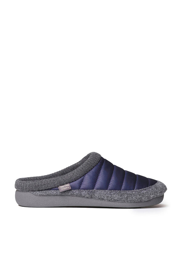 Toni Pons for men Clog-Style Slipper Made of Felt and Puffer Fabric blue