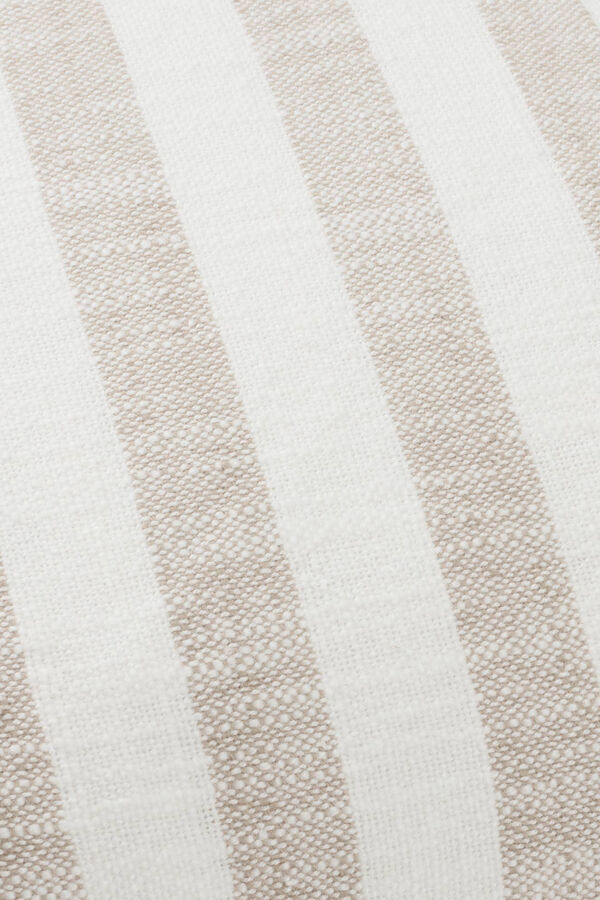 Womensecret Striped cotton cushion cover természetes
