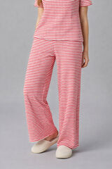 Lmtd Pantal&oacute;n de punto rayas y cintura el&aacute;stica rosa