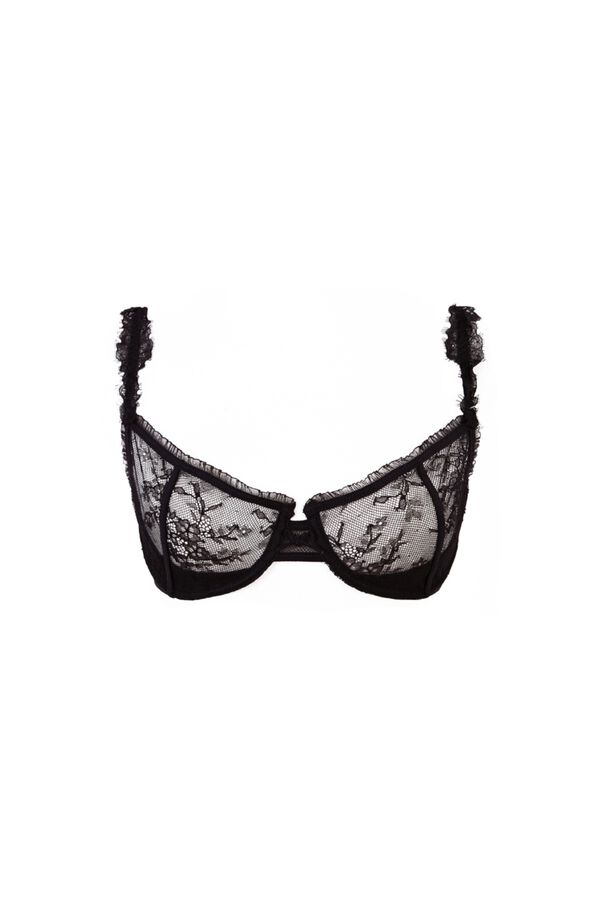 Women'secret Black lace classic bra PRETTY black