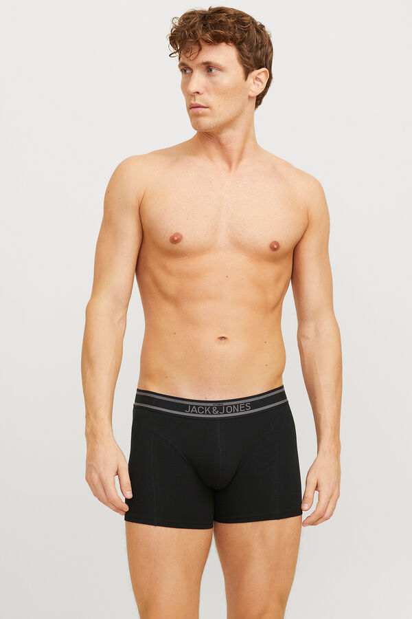 Jack & Jones Pack 3 b&oacute;xers estampados negro