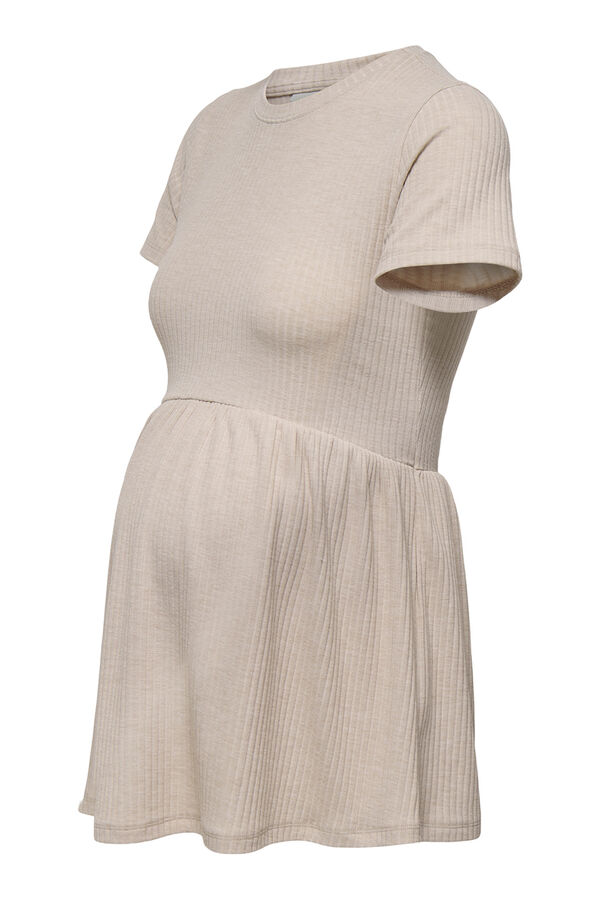 Only Maternity Camiseta de manga corta maternity  beige