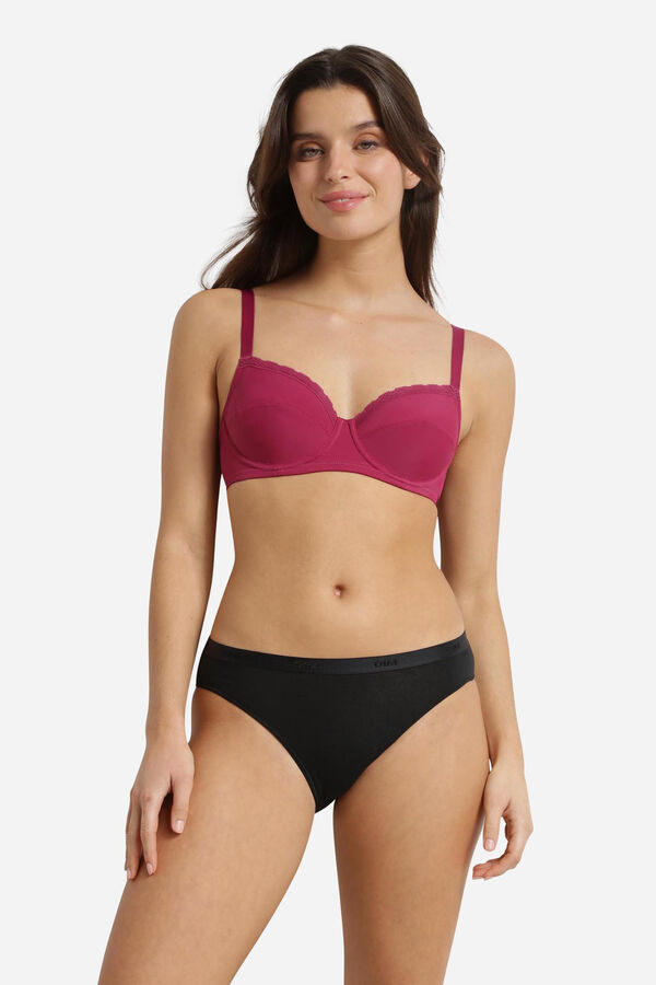 DIM Underwired support bra pink