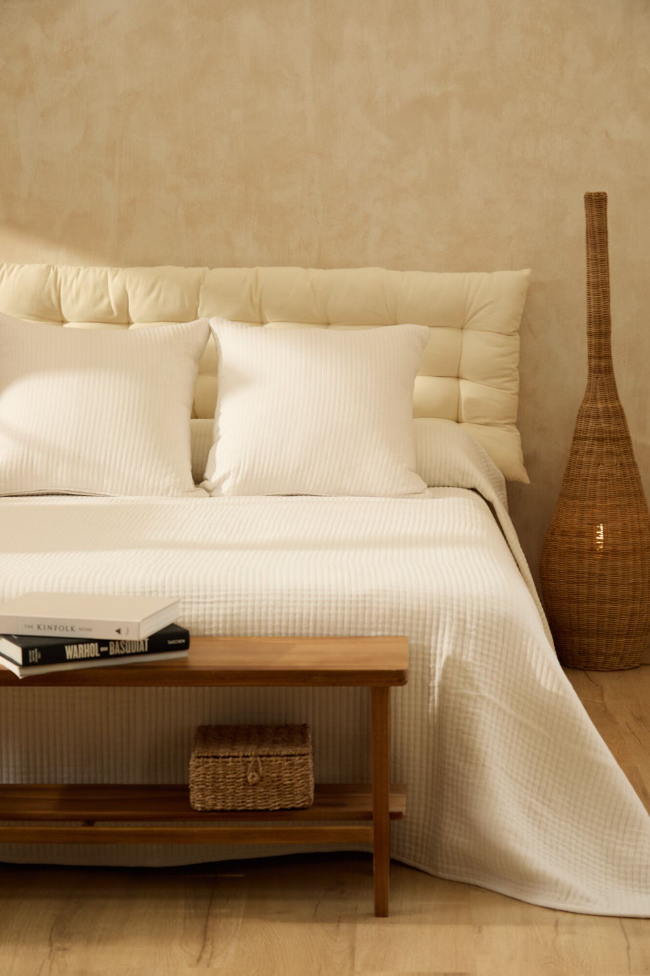 Calma House Colcha de algod&oacute;n de 240x260