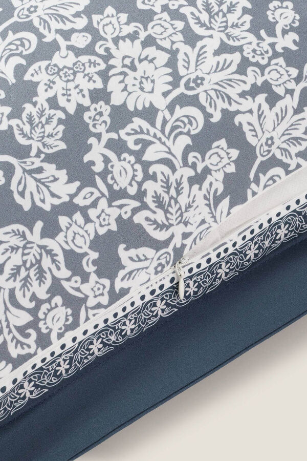 Womensecret Blue floral cushion cover blanc