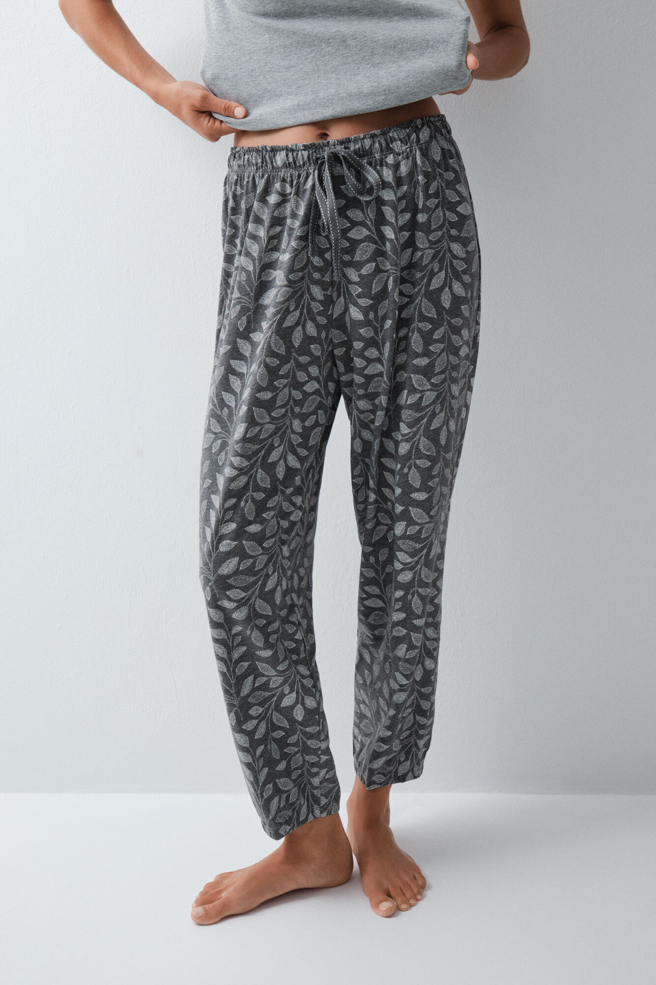 Women'secret Grey cotton balloon trousers