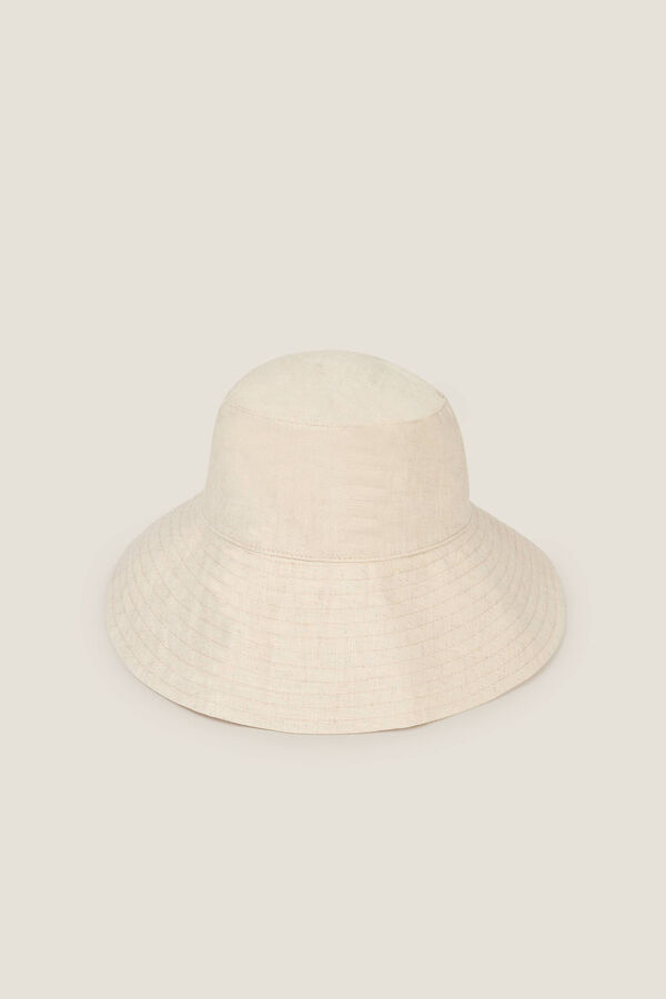 Womensecret Linen blend beach hat marron