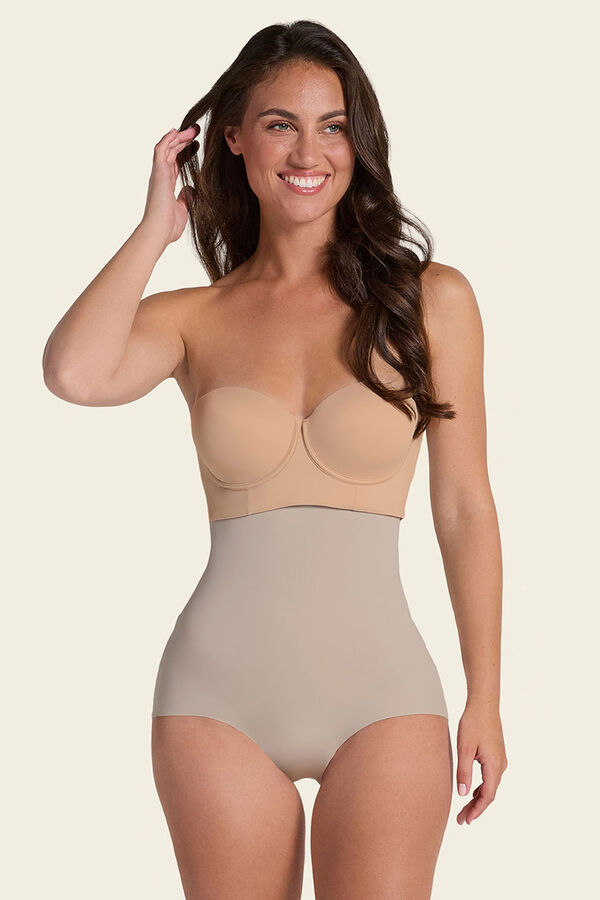 Leonisa Braga faja de tiro alto con control moderado en abdomen y espalda&nbsp; beige