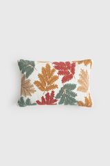 Textura Autumn leaves cushion case brown