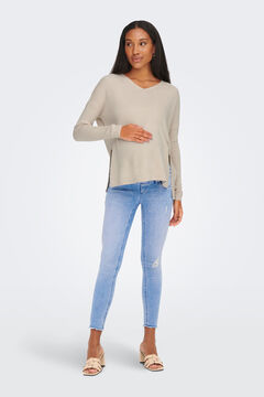 Womensecret Maternity jersey-knit with v- neck and dropped shoulders Grau