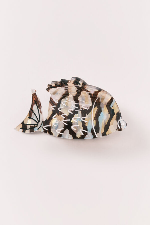 Women'secret Fish-shaped hair clip nude