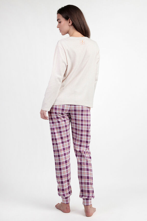 Admas Pijama xadrez Be Kind To All Creatures SANTORO GORJUSS bege