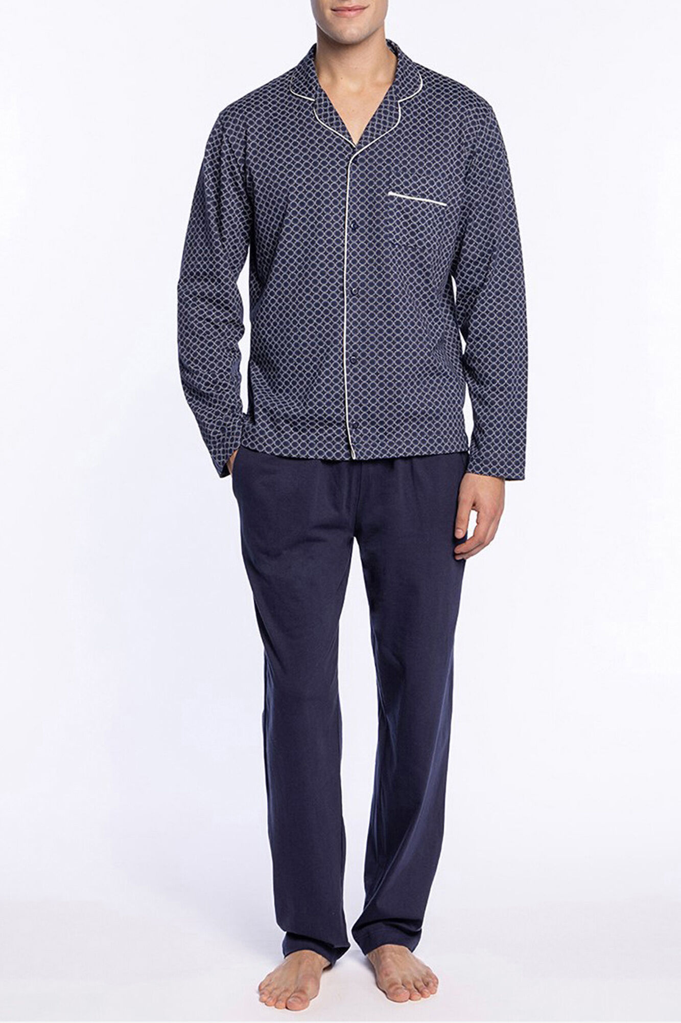 Punto Blanco Conjunto de pijama largo abierto Elegance