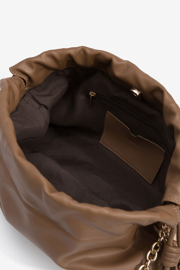 Vilanova Cartera de Mano Efecto Piel marrón