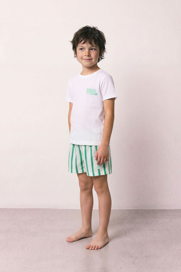Women'secret Pijama infantil corto algod&oacute;n SmileyWorld&reg; blanco marfil