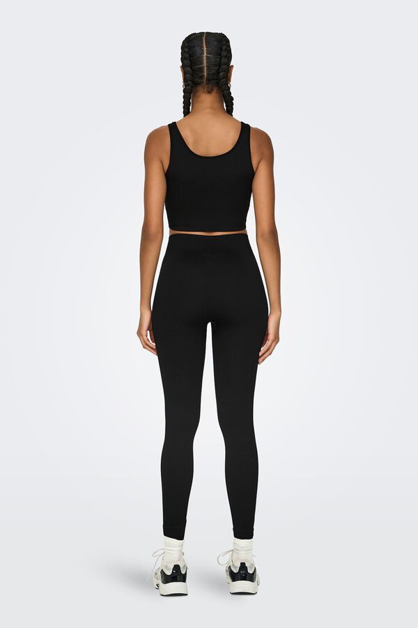 Only Play Nahtloses Crop-Top Blau