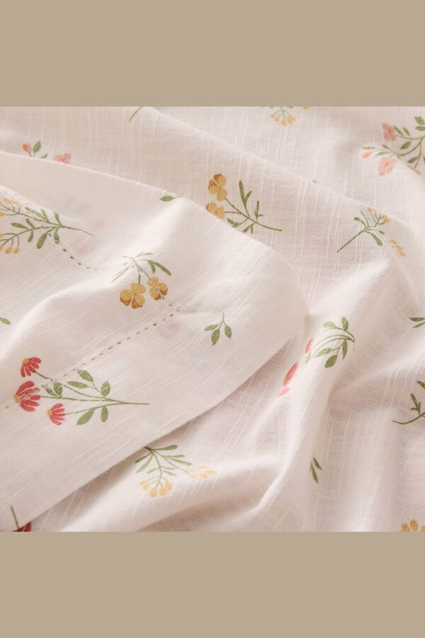 Textura Manteau en coton &agrave; fleurs vert