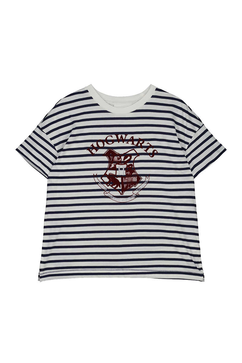 Womensecret Harry Potter striped short-sleeved T-shirt in 100% cotton blue
