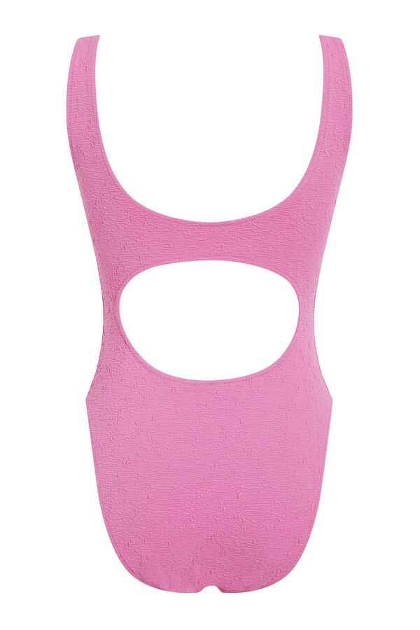 Womensecret Cut-out swimsuit - CK Monogram Texture rózsaszín