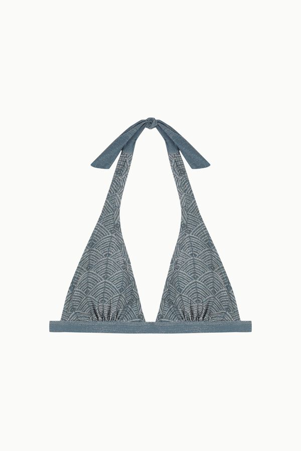 Cotton Sail Top de bikini halter l&uacute;rex azul