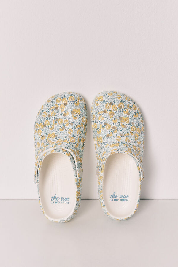 Women'secret Floral clog slippers printed